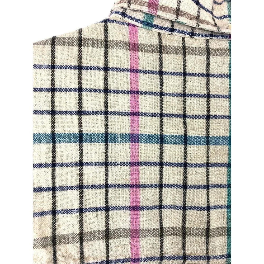 Salty Dog by Gant Plaid Short Sleeve Button Up Shirt Men's Size 1X Big - Picture 5 of 9